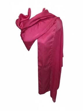 Pink Sheer Panel Scarf Extra Long
